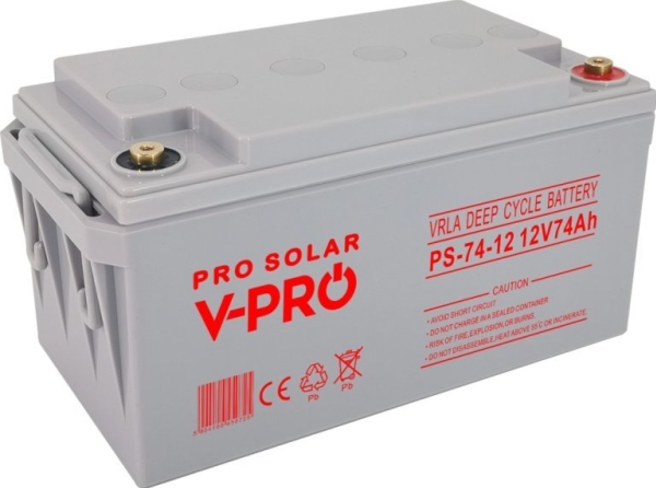 Batteri Volt Poland Gilmus Cycle Vpro Solar 12v 74ah Vrla Uden Vedligeholdelse