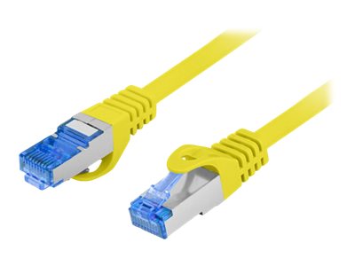 Lanberg - Patchkabel - Rj-45 (Stecker) Auf Rj-45 (Stecker) - 25 Cm - 6 Mm - S/Ftp - Cat 6A - Halogenfrei, Rund, Knotenlos, Verseilt - Gelb, Ral 1016