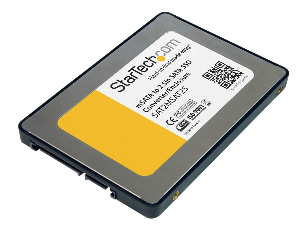 Startech 2.5In Sata To Mini Sata Ssd Adapter Enclosure - Mini Pcie Ssd Adapter - Sata To Msata - Mini Pcie Sata (Sat2msat25) - Lagringspakning - 2.5"