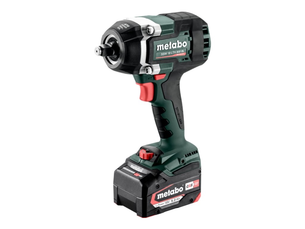 Metabo SSW 18 LTX 800 BL - Mutterdragare - sladdl&ouml;s - 1/2-tums kvadrat-drive - 800 N&middot;m - 2 batterier, laddare medf&ouml;ljer - 18 V