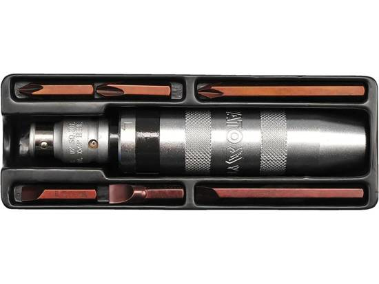 Yato YT-2801, Mutterdragare, Rakt handtag, Krom, 195 mm, 6 styck, Platt, Phillips