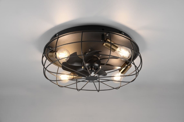 Trio Trondheim Tuuletinvalaisin 48 Cm 4 X E27 Mattamusta