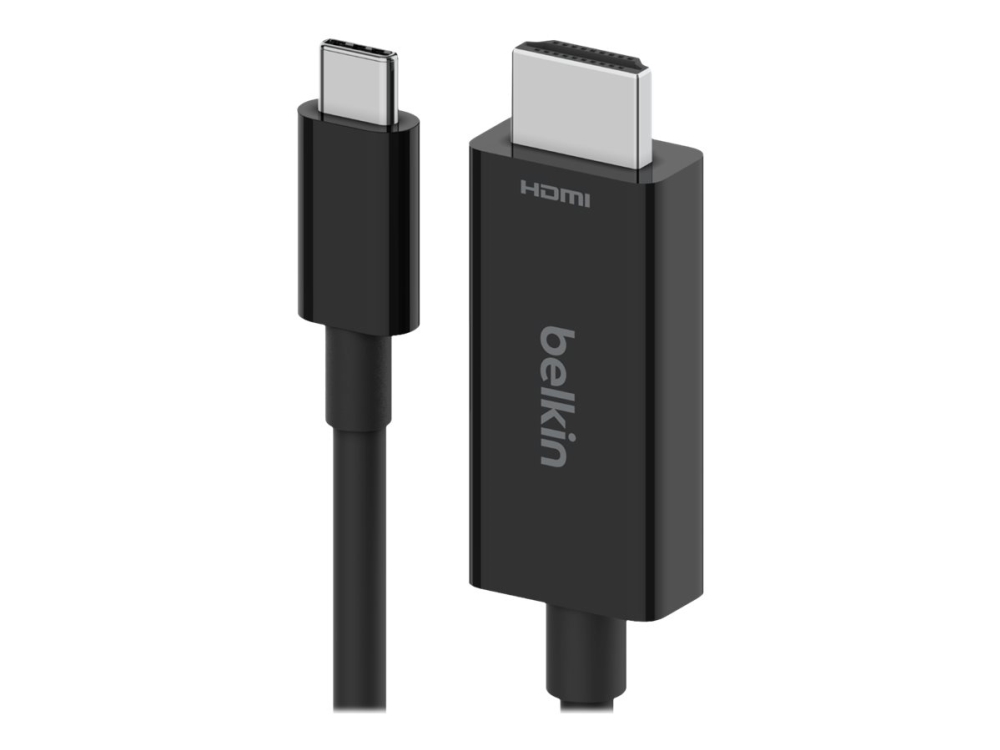 Belkin Connect - Adapterkabel - USB-C han til HDMI han - 2 m - sort - passivt, 8K60 Hz support, DP Alt-tilstand support