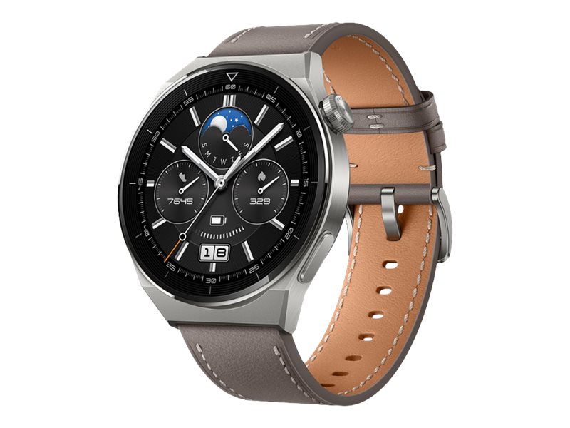 Huawei Watch 3 Pro - 46 mm - titanium - smart med rem - håndledsstørrelse: 140-210 - display 1.43" - NFC, Bluetooth - 54 g