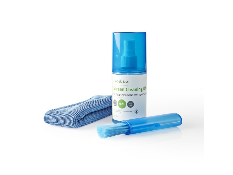 Nedis Clsn120bu, Udstyrsrensning Sæt, Mobiltelefon/Smartphone, Skærme/Plast, Tablet Pc, 200 Ml, Blå, Hvid