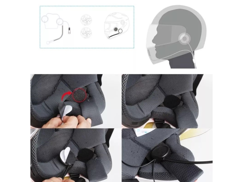 Headset Freedconn L1m Intercom Til Motorcykler Sort