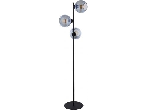 TK Cubus gulvlampe, m. 3 skærme - grafit glas og sort metal