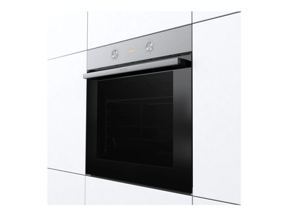 Gorenje Essential BO6717E03X - Ovn - med dampfunktion - til indbygning - niche - bredde: 56 cm - dybde: 55 cm - højde: 59 cm - med selv-rengøring - Klasse A - rustfrit stål
