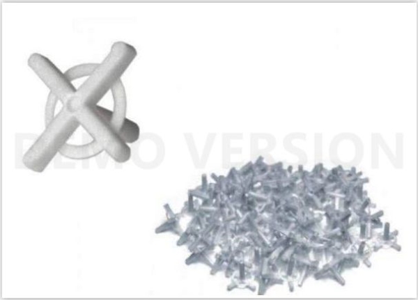 Mega afstandsklodser med holder til fliser 3,0 mm 75 stk MEGA 61384