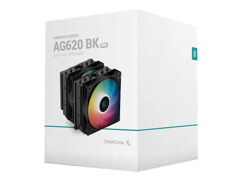 Deepcool Ag620 Bk Argb - Prozessor-Kühler - (Für: Lga1155, Lga2011, Lga1150, Lga2011-3, Lga1151, Am4, Lga2066, Lga1200, Lga1700, Am5) - 120 Mm - Sort