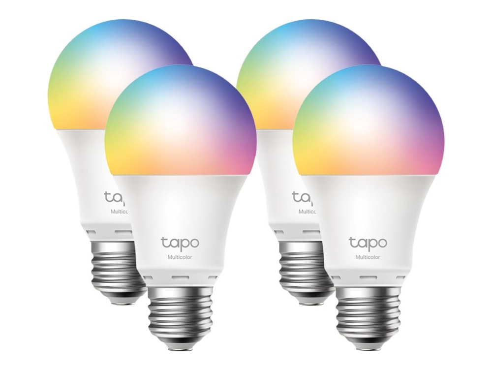 TP-Link Tapo L530E(4-PACK), Älylamppu, Wi-Fi, Metallinen, Valkoinen, LED, E27, Vaihtuva