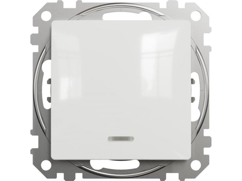 Schneider Electric Sedna Design Trykknap Med Led-Belysning, Hvid