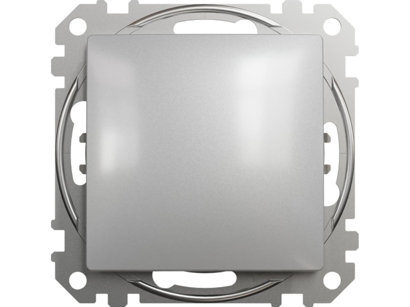 Schneider Electric Sedna Design 1-Polet Afbryder Sølv Aluminium Sdd113101