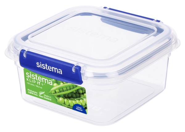Sistema Madkasse - Square Klip it Plus - 1,15L - Blå