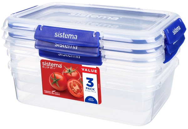 Sistema - Rectangle 3pack 2,2L | Köksutrustning - Förvaring - förvaringslådor | GameStuff