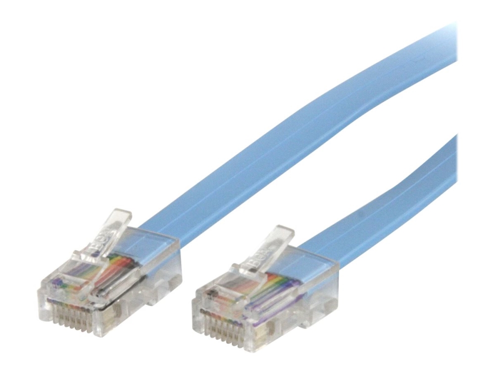 Startech Cisco Console Rollover Cable - Rj45 Ethernet - Network Cable - Rj-45 (M) To Rj-45 (M) - 6 Ft - Molded, Flat - Blue - Rollovermm6 - Netværksk