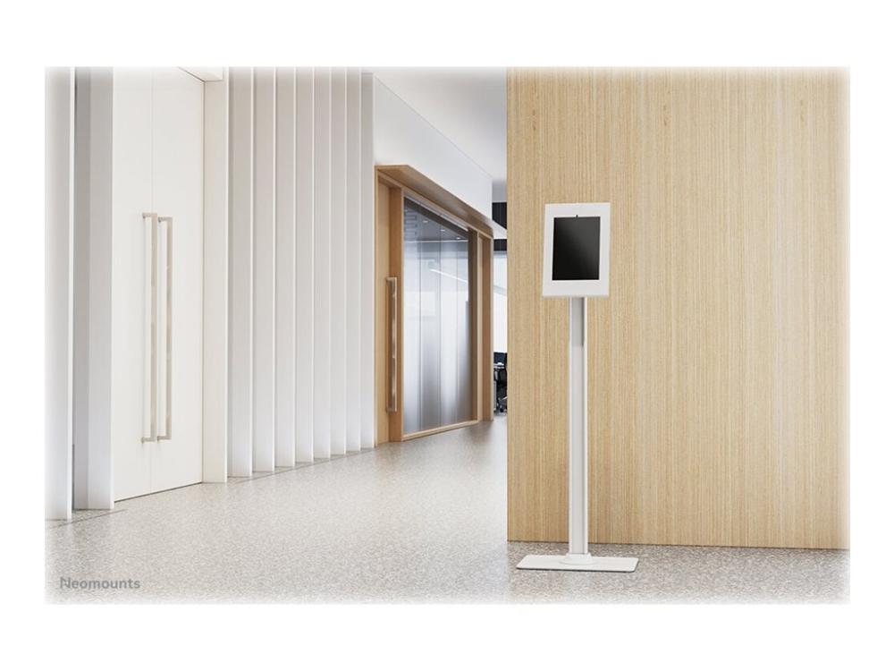 Neomounts FL15-650WH1 - Stativ - for tablet - låsbar - hvid - skærmstørrelse: 9.7, 10.1, 10.2, 10.4, 10.5, 10.9, 11 - gulvmonterbar - for Apple 10.2-inch iPad  10.5-inch iPad Air (3rd generation)  10.5-inch iPad Pro  10.9-inch iPad Air (4th generation)  11-inch iPad Pro (3rd generation)  9.7-inch iPad (5th generation, 6th generation)  9.7-inch iPad Pro  iPad Air  iPad Air 2  Samsung Galaxy Tab A (10.1 in), Tab A7, Tab S6