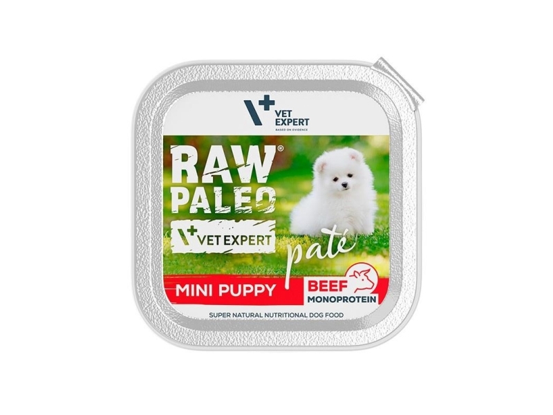 Raw Paleo Vetexpert RAW PALEO PATE MINI puppy beef 150g - wołowina tacka
