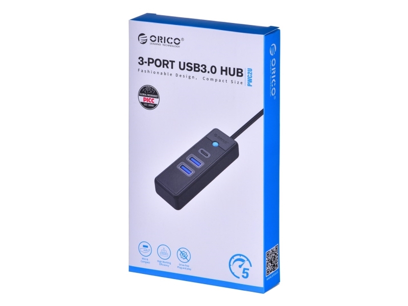 Orico Hub Usb-C 2X Usb-A 3.1 + Usb-C, Blau