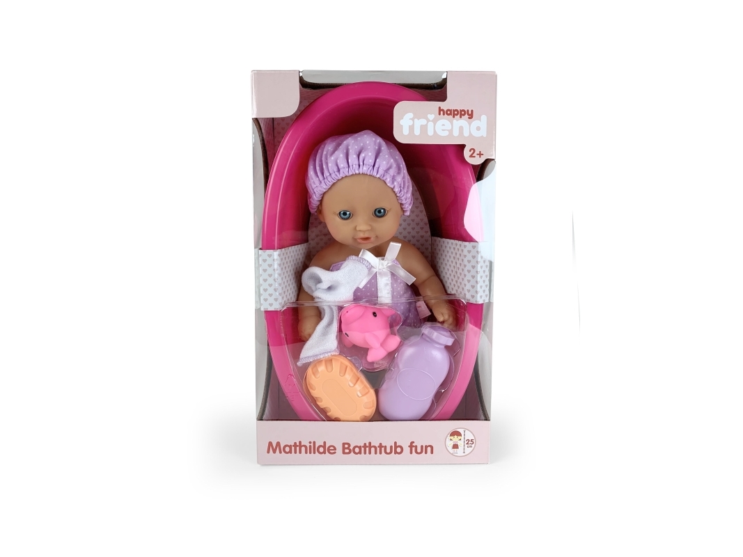 Happy Friend Mathilde Docka 25 cm med Badkar | Leksaker - Figurer & Dockor | GameStuff