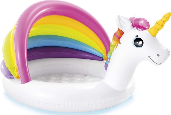 Intex Enhjørning Babypool, 45L, 127x102x69 cm 45 L | Utomhusleksaker - Glasögon & Dykmaske - Badluftsmadrasser | GameStuff