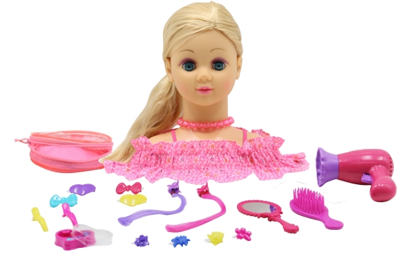 Happy Friend Frisyrhuvud Blont Hår | Leksaker - Figurer & Dockor | GameStuff