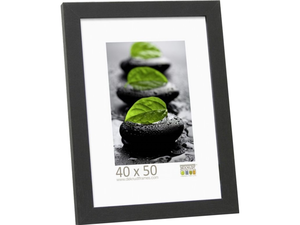 Deknudt S44CF2, Træ, Sort, Enkelt billedramme, 40 x 50 cm, Reflekterende, Landskab/portræt