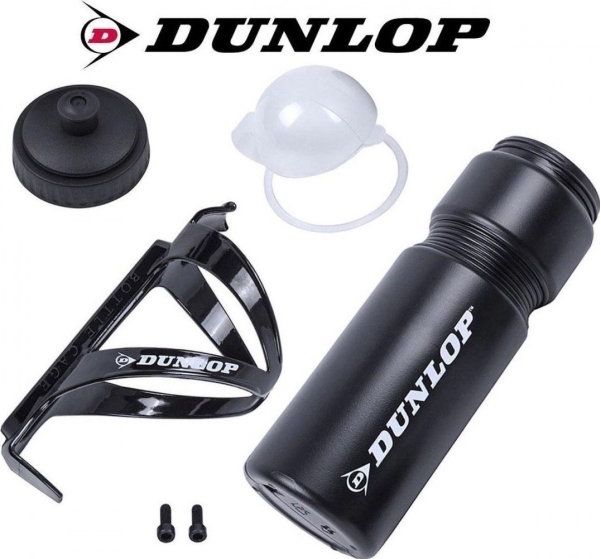 Dunlop cykelflaska Dunlop 750 ml med hållare, svart | Cykling - Cykelutrustning - Dryckesflaskor och flaskhållare | GameStuff