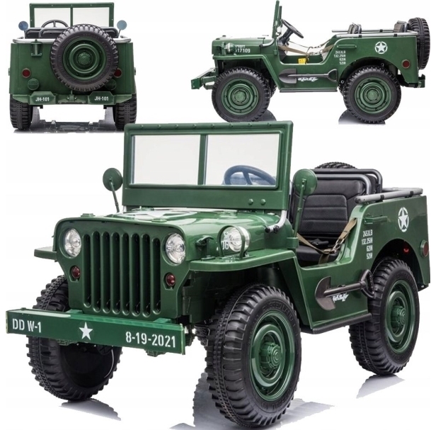 Lean Cars Exklusiv elbil för barn JEEP 4x4 JH101, grön | Datortillbehör - Service - förpackningar | GameStuff