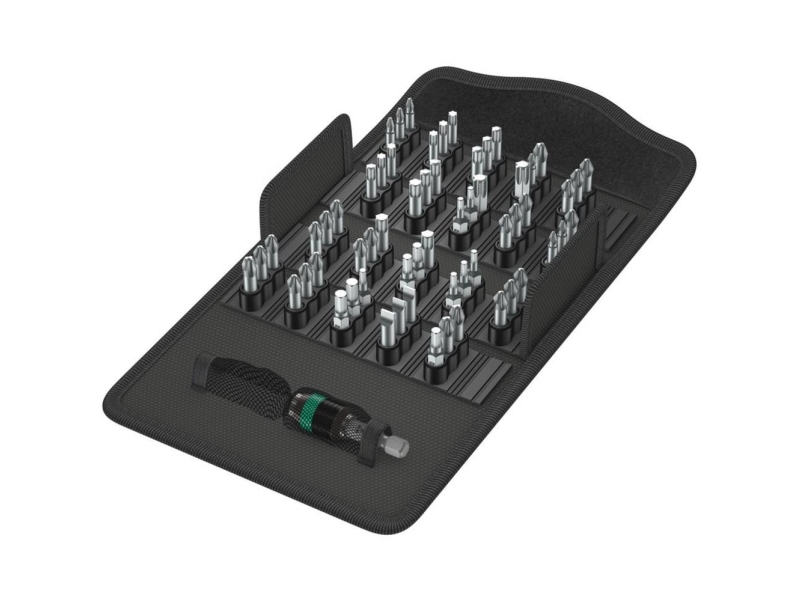 Wera Bit-Safe 61 Universal 1, Topnøglesæt, 1/4", Metric, 61 Hoved(Er), Ph1, Ph2, Ph3, Pz1, Pz2, Pz3, 25 Mm
