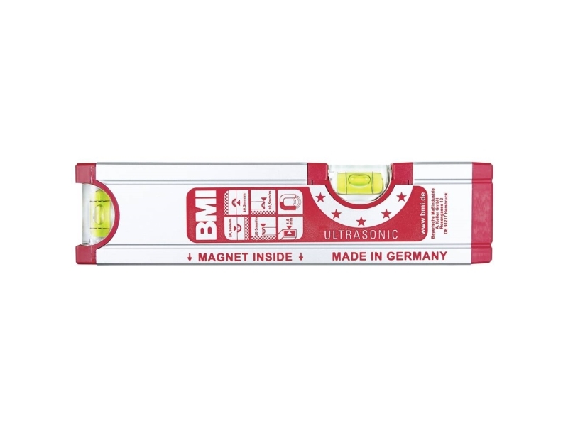 Bmi Ultra-Sonic Aluminiums-Vaterpas Med Magnet 20 Cm