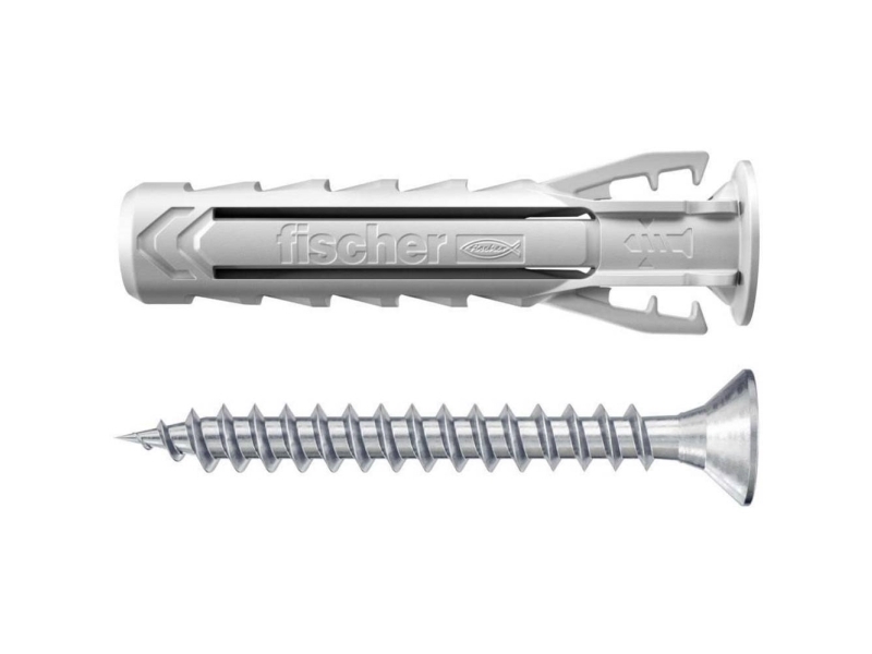 Fischer 567827. Produkttyp: Schrauben- & Dübelsatz, Für Materialien Geeignet: Autoklaven-Porenbeton, Mauerziegel, Beton, Gipsfaserplatten, Mauerwerk,