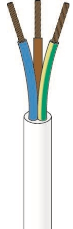 Plastkabel PKAJ 3G0,75 vit Rg100 - (100 meter) | EL Artiklar - Kablar och ledningar - Styrkablar | GameStuff