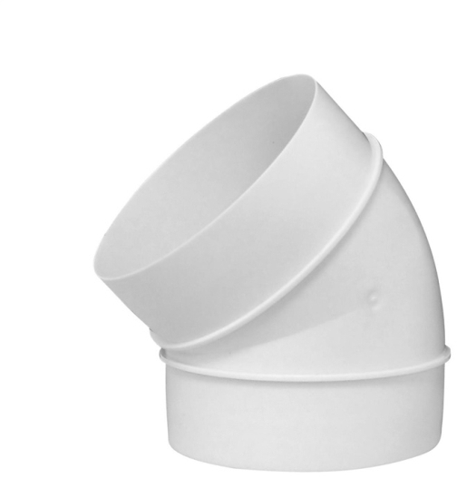 Europlast ventilationsalbue 100mm 45 plast