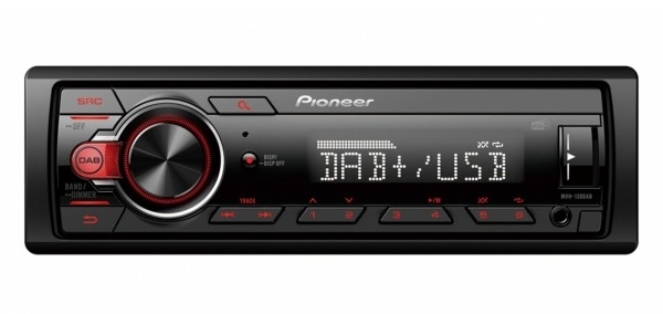 Pioneer Mvh-130Dab, Schwarz, Rot, 1 Din, 200 W, 50 W, Android, Drehregler