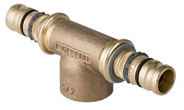 Geberit mepla t-stykke med indvendigt gevind: d=20mm, rp=1/2, d1=20mm