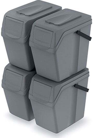 Prosperplast Affaltsopdeler Gråt 4x25l Sortibox