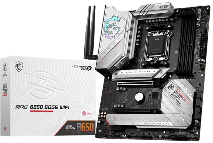 Msi Mpg B650 Edge Wifi, Amd, Buchse Am5, Amd Ryzen 7 7Th Gen, Amd Ryzen 9 7Th Gen, Buchse Am5, Ddr5-Sdram, 128 Gb