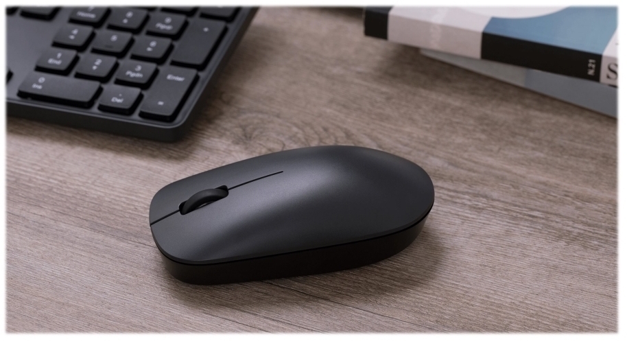 Xiaomi Lite Mus Ergonomisk Optisk 3 Knappar Trådlös 2.4 Ghz Trådlös Usb Mottagare Svart