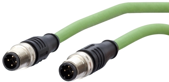 Metz Connect M12 - Netzwerkkabel - M12 (4-Polig) (M) Zu M12 (4-Polig) (M) - 5 M - Abgeschirmt - Cat 5E - Verseilt - Grün