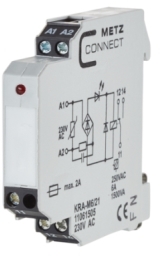 Metz Connect Kra-M6/21, Hvid, 230 V, 250 V, 11,2 X 60 X 61,3 Mm, 45 G, -20 - 55 °C