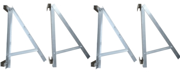 Technaxx BALCONY POWER, Stangmontering til solcelle, Aluminium, Fritstående, Tagmonteret, Vægmonteret, Grå, 1050 mm, 60 mm