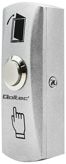 Qoltec Metal Exit Button | Silver