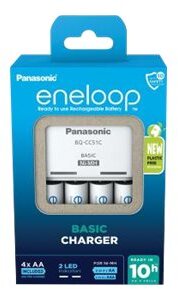 Panasonic Eneloop Basic Bq-Cc51 - Batteriladdare - (För 4Xaa/Aaa) 4 X Aa-Typ - Nimh - 2000 Mah (Eurokontakt)