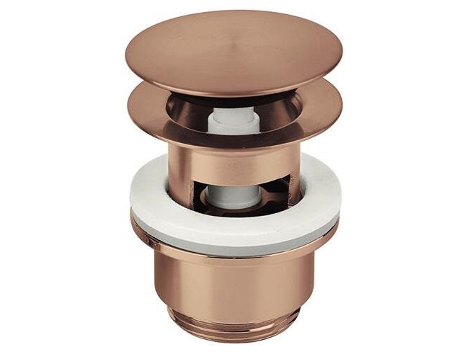 Damixa komplett bottenventil - push-up bottenventil i borstad koppar pvd | VVS Artiklar - Badrum - Tillbehör för tvättställ | GameStuff