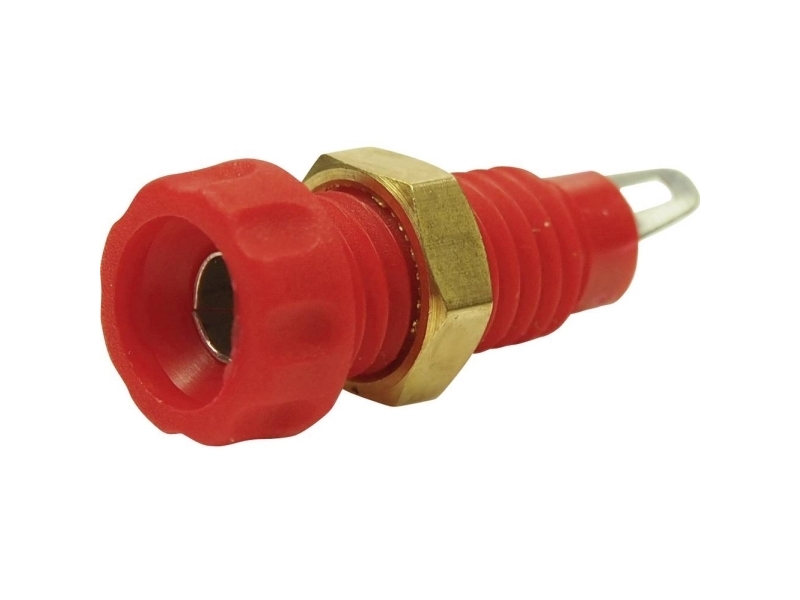 Cliff CL1452A Laboratorietilslutning Tilslutning, indbygning lodret Stift-diameter: 4 mm Rød 1 stk