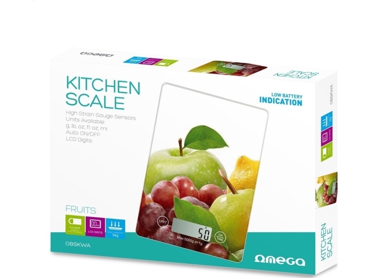 Küchenwaage - Obst -, 2X Aaa (Nicht Im Lieferumfang Enthalten), Max. 5Kg, Genauigkeit: 1G, Auto On/Off