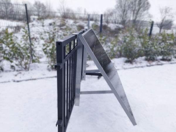 Technaxx BALCONY POWER, Stangmontering til solcelle, Aluminium, Vægmonteret, Grå, DGS, 1050 mm