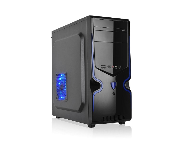 L-Link Cygnus, Tower, Pc, Schwarz, Atx, Micro Atx, Kunststoff, Stahl, Blau