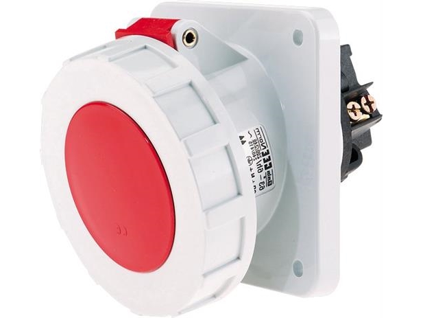 Paneluttag CEE 5P 125A 380V H6 114x114 S | EL Artiklar - Cee & multipolär - Cee material | GameStuff